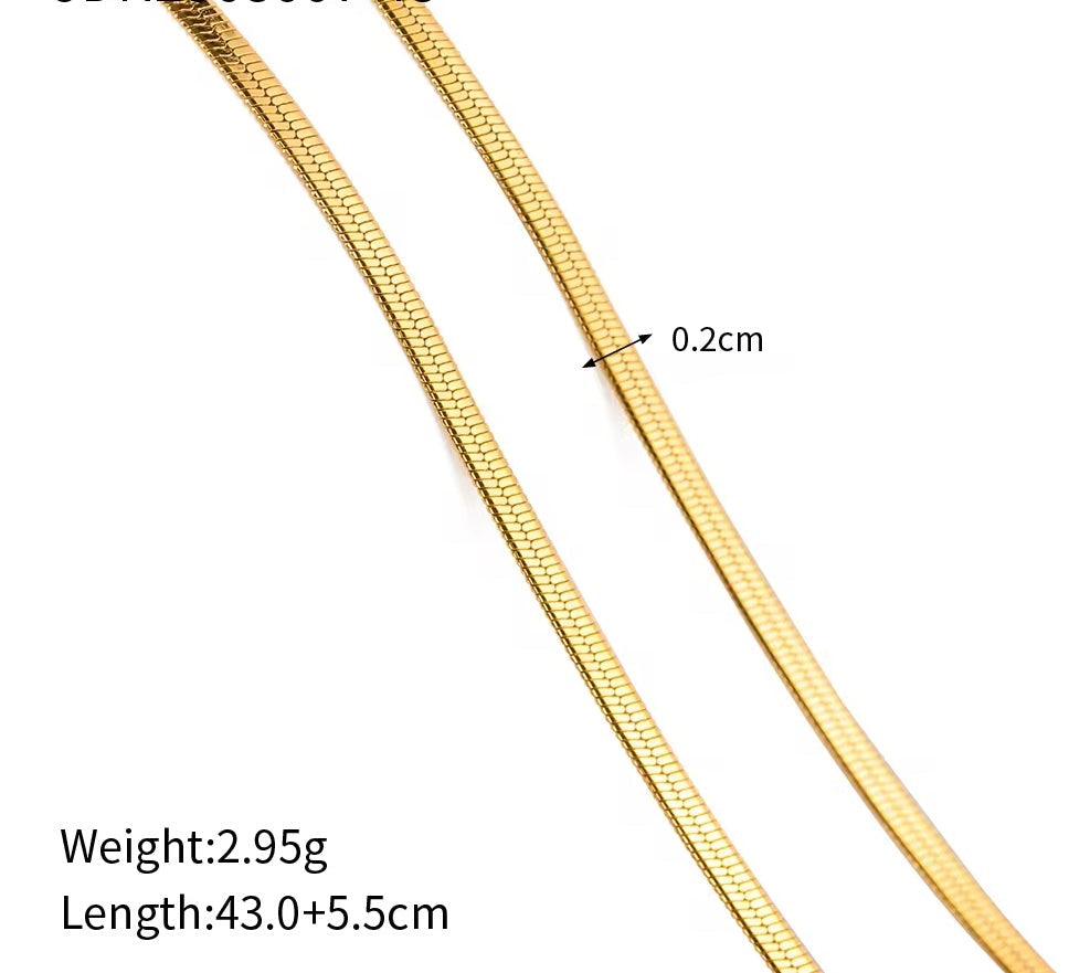 SnakeChain 18K Gold Plated Chain